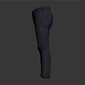 Classic Dark Denim Jeans With Straight Leg Design And Front Pockets 3d model