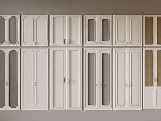 French door panel 3d model