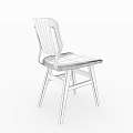 Stylish Four Different Design Modern Wooden Accent Chairs With Black Cushions