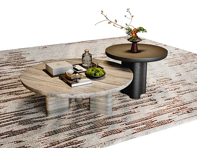 Modern Coffee Table Modern Coffee Table Combination Italian Light Luxury Coffee Table Marble Coffee Table Round Coffee Table Modern Decorative Ornaments 3d model