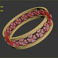 Elegant Jewelry Ring With Golden Band Silver Accents And Green Gemstones Exquisite Inlaid Design