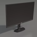 Modern Black Desktop Computer Monitor With Sleek Design And Stable Base