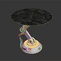 Computer Component With Circular Blue Glowing Pattern Gold Base And Colored Wires
