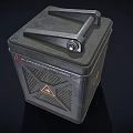 Cap Wire Drums Metal Container With Mesh Sides Top Handle And Warning Signs