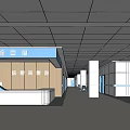 Modern Hospital Outpatient Clinic Interior With Reception Desk And Pharmacy Pickup Area