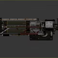 Futuristic Sci Fi Weapon With Metallic Mechanical Structure Barrel And Intricate Design