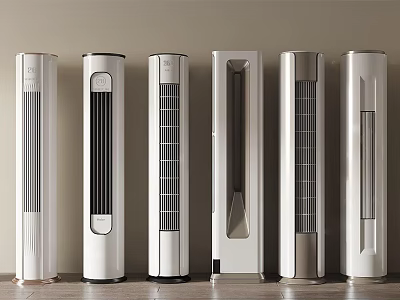Modern Standing Air Cooler Fans With Various Stylish And Sleek Designs 3d model