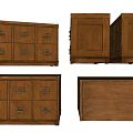 Wooden Decorative Cabinets with Drawers and Cabinet Doors in Various Styles