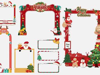 Wall Decorations Christmas Stickers Pendant Glass Stickers Hand Raise 3d model