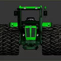 Green Tractor With Large Tires And Modern Cab Design For Farming Operations