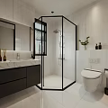 Modern Bedroom Interior With Desk Shelves Bunk Bed Window And Rug