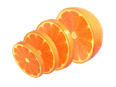 Fresh Ripe Juicy Orange Slices for Delicious Healthy Snacks and Recipes 3d model