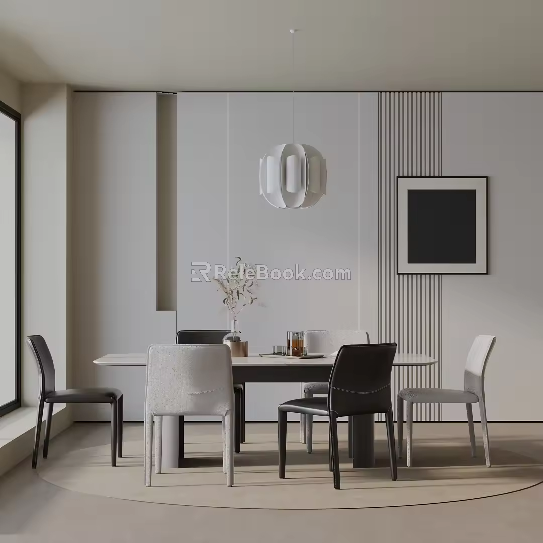 Modern dining table 3d model