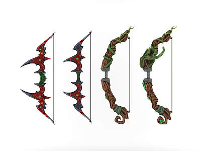 Modern Game Props Bow Magic Weapon 3d model