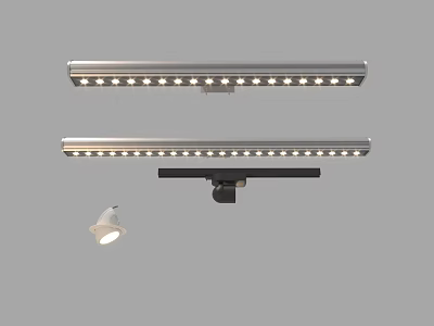 Modern LED Wall Light Fixture With Long Strip Design And Multiple Bulbs For Indoor Lighting 3d model
