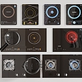 Induction Cooker Embedded Induction Cooker Induction Cooker Integrated Panel Double Stove Multi Stove Induction Cooker 3d model