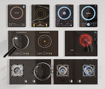 Induction Cooker Embedded Induction Cooker Induction Cooker Integrated Panel Double Stove Multi Stove Induction Cooker 3d model