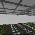 Industrial Factory With Glass Roof Steel Frame And Lush Indoor Greenery Plants