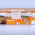 Children's Play and Education Mall Store With Orange Decor And Toy Cars