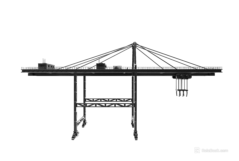 Industrial Gantry Crane With Mobile Portal Frame For Heavy Duty Container Handling 3d model 