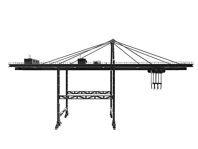 Modern crane equipment 3d model