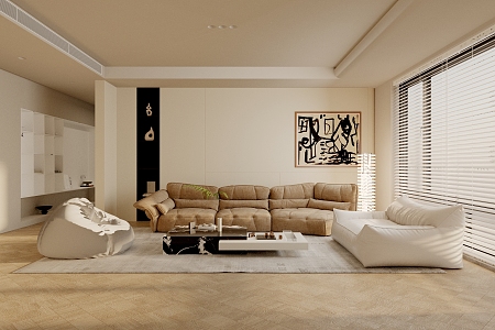 modern living room 3d model