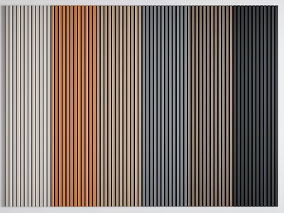 Modern Wooden Wall Panels With Vertical Striped Design And Various Colors For Interior Decoration 3d model
