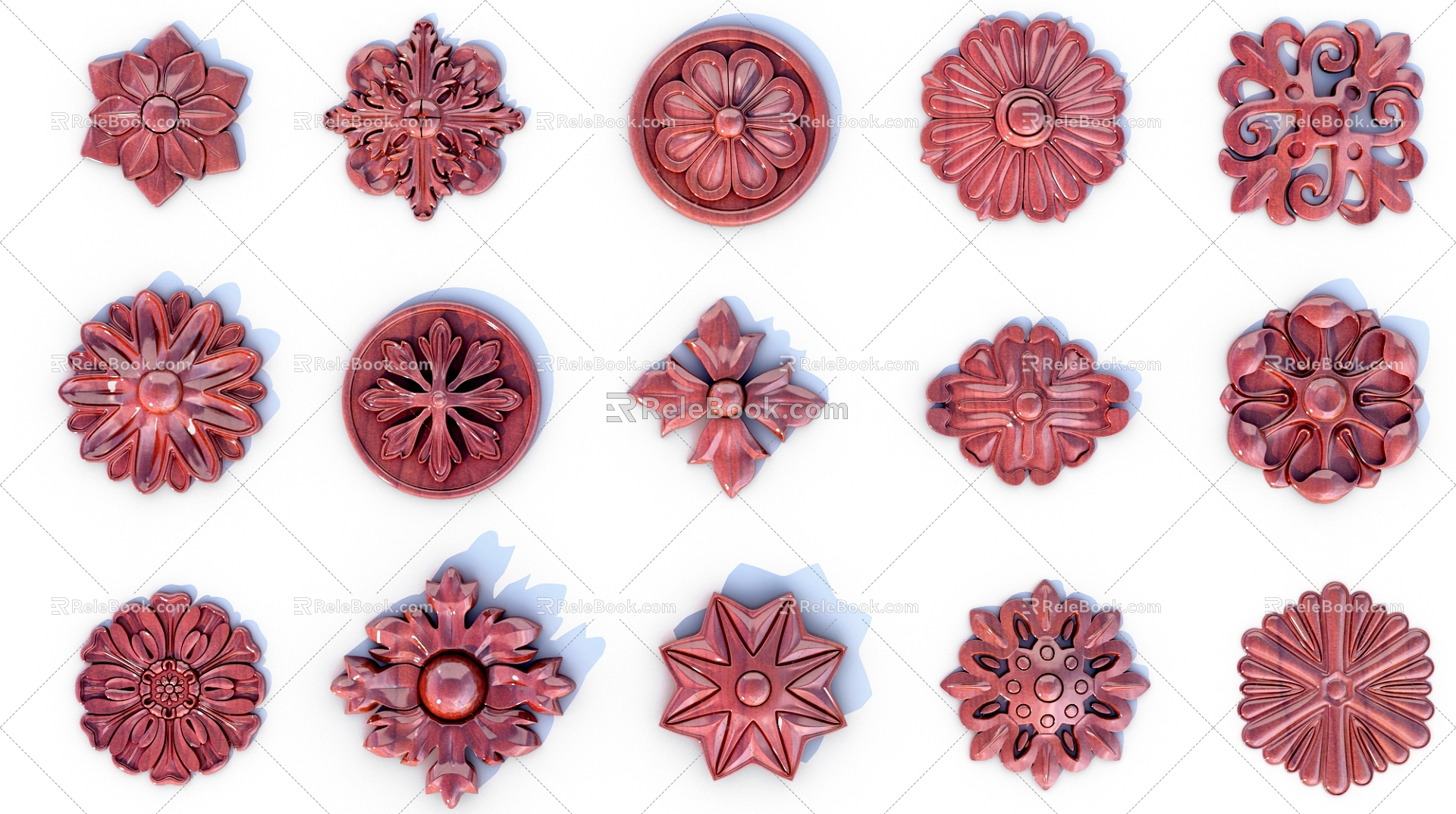 European-style carved decoration 3d model