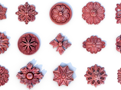 European-style carved decoration 3d model