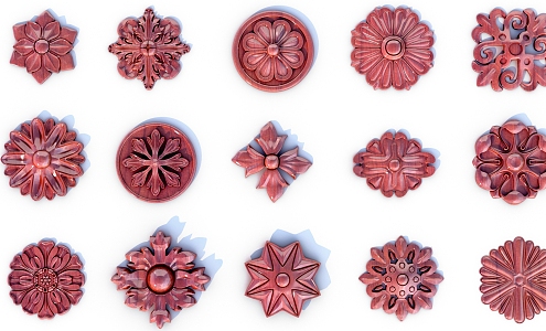 European-style carved decoration 3d model