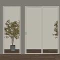 Modern sliding door 3d model