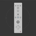 Sleek White Game Remote Control With Responsive Buttons Directional Pad And Indicator Light 3d model