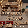 Modern Restaurant Interior With Stylish Booth Sofas And Comfortable Seating Areas