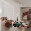 Elegant Modern Living Room Interior With Dark Sofa Coffee Table And Colorful Area Rug