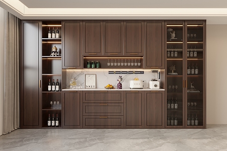 New Chinese Wine Cabinet 3d model