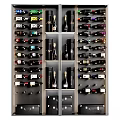 Commercial Wine Cabinet with Neatly Arranged Wine Bottles and Modern Design