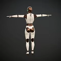 Thalia robot female robot AI robot T-shaped AI robot 3d model