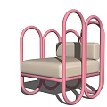 Modern single sofa 3d model