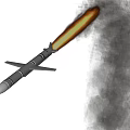 Military Missile Flying With Long Grey Smoke Trail On White Background