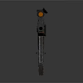 Classic Assault Rifle With Wooden Stock Metal Barrel And Attached Scope