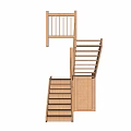 Wooden Staircase Design With Handrail And Steps For Home Interior