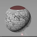 Decorative Globe Featuring World Map Pattern And Pink Dome Top
