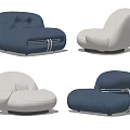 Modern Single Sofa Lazy Sofa 3d model