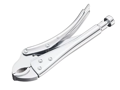 Chrome Plated Locking Pliers Heavy Duty Hardware Tool For Gripping Tasks 3d model