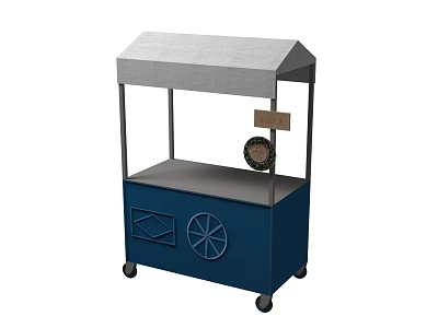 Mobile stall car 3d model