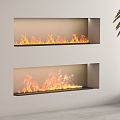 Fireplace Electronic Flame 3d model