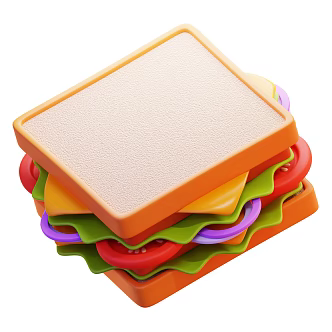 Modern Sandwich Food Cartoon Food Animation Food 3d model