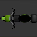 Green Electric Scooter With Black Seat Storage Box Rearview Mirrors And Reflection