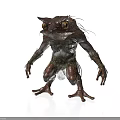 Fantasy Frog Like Animal With Humanoid Limbs Moss Covered Body And Large Eyes