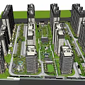 Neatly Arranged High Rise Buildings in Residential Complex With Greenery And Roads
